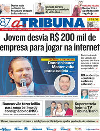 Capa do jornal A Tribuna 05/03/2026