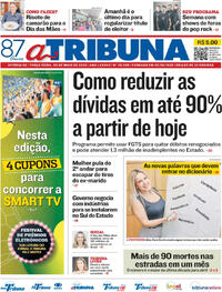 Capa do jornal A Tribuna 05/05/2026