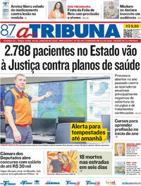 Capa do jornal A Tribuna 06/01/2026