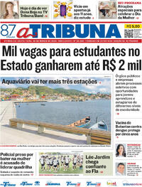 Capa do jornal A Tribuna 06/03/2026