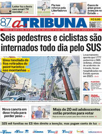 Capa do jornal A Tribuna 06/05/2026