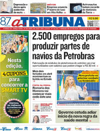 Capa do jornal A Tribuna 07/04/2026
