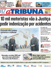 Capa do jornal A Tribuna 08/05/2026