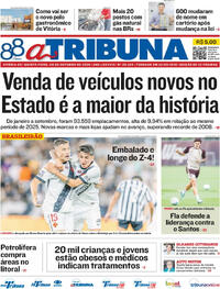Capa Jornal A Tribuna