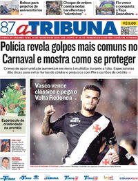 Capa do jornal A Tribuna 09/02/2026