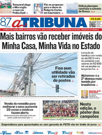 Capa do jornal A Tribuna 10/03/2026