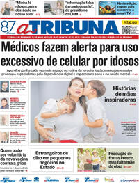 Capa do jornal A Tribuna 10/05/2026