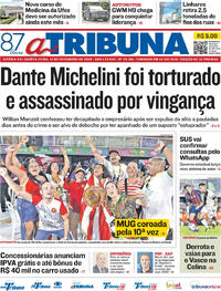 Capa do jornal A Tribuna 12/02/2026