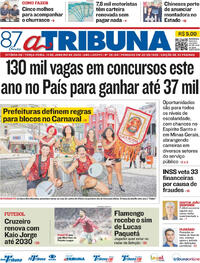 Capa do jornal A Tribuna 13/01/2026