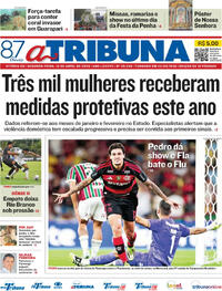 Capa do jornal A Tribuna 13/04/2026