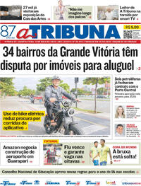 Capa do jornal A Tribuna 13/05/2026