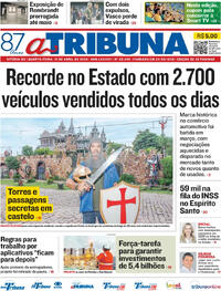 Capa do jornal A Tribuna 15/04/2026
