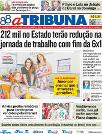 Capa Jornal A Tribuna