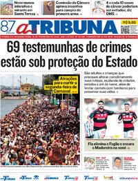 Capa do jornal A Tribuna 16/02/2026
