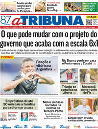 Capa do jornal A Tribuna 16/04/2026