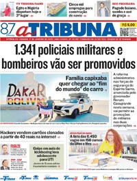 Capa do jornal A Tribuna 17/01/2026