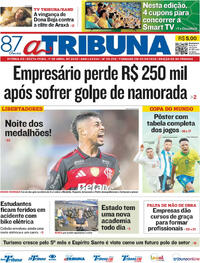 Capa do jornal A Tribuna 17/04/2026