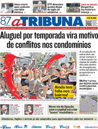 Capa do jornal A Tribuna 18/02/2026