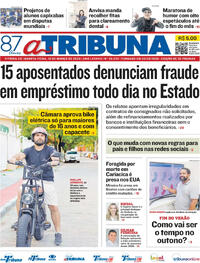 Capa do jornal A Tribuna 18/03/2026