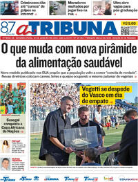 Capa do jornal A Tribuna 19/01/2026