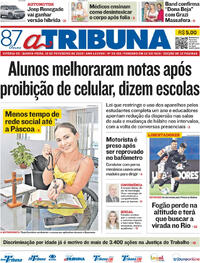 Capa do jornal A Tribuna 19/02/2026