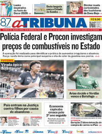 Capa do jornal A Tribuna 19/03/2026