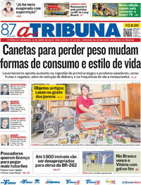 Capa do jornal A Tribuna 19/04/2026
