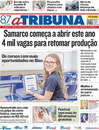 Capa do jornal A Tribuna 20/01/2026