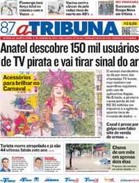 Capa do jornal A Tribuna 21/01/2026
