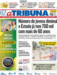 Capa do jornal A Tribuna 21/04/2026