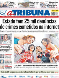 Capa do jornal A Tribuna 22/02/2026