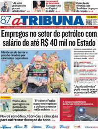 Capa do jornal A Tribuna 22/03/2026