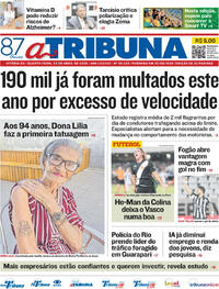 Capa do jornal A Tribuna 22/04/2026