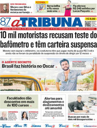 Capa do jornal A Tribuna 23/01/2026