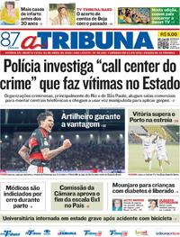 Capa do jornal A Tribuna 23/04/2026