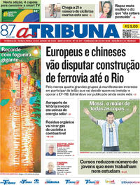 Capa do jornal A Tribuna 23/06/2026