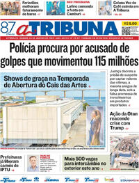 Capa do jornal A Tribuna 24/01/2026