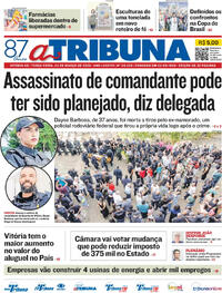 Capa do jornal A Tribuna 24/03/2026
