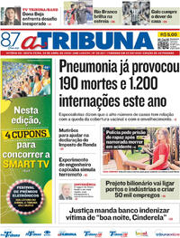 Capa do jornal A Tribuna 24/04/2026