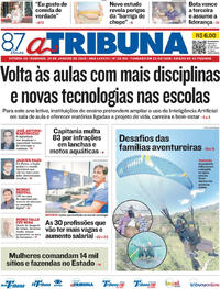 Capa do jornal A Tribuna 25/01/2026