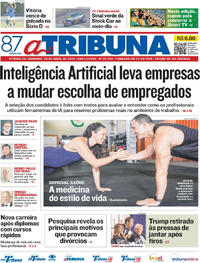 Capa do jornal A Tribuna 26/04/2026