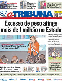 Capa do jornal A Tribuna 27/02/2026