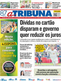 Capa do jornal A Tribuna 27/03/2026