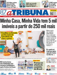 Capa do jornal A Tribuna 27/06/2026
