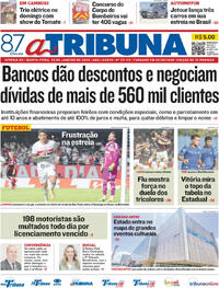 Capa do jornal A Tribuna 29/01/2026