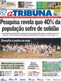 Capa do jornal A Tribuna 29/03/2026