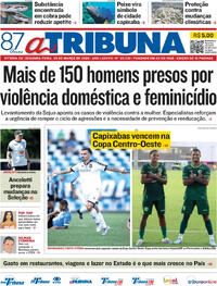 Capa do jornal A Tribuna 30/03/2026