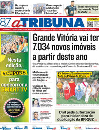 Capa do jornal A Tribuna 31/03/2026