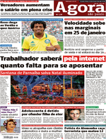 Capa do jornal Agora 21/12/2016