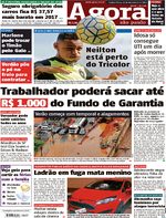 Capa do jornal Agora 22/12/2016